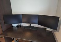 Bildskärm x3, Monitorarm