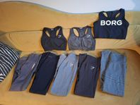 träningskläder. Gymshark,  Aimn, blörn borg, röhnisch.