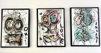 pop art signerade orginal 50/70 cm