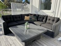 Loungeset, 5 sits + bord  