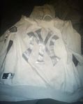 New York Yankees vitgrå hoodie