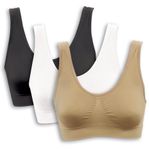 3/pack, Geniebra Classic Bh:ar (svart/vit/Nude),  XS/S