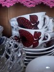 Gustavsberg kaffekoppar Röd Aster