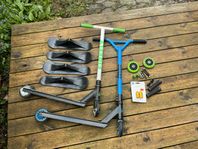 Sparkcyklar med snömedar