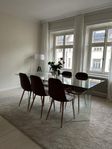 Matbord Burano i glas 200x90