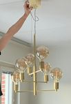 TAKLAMPA MARKSLÖJD MÄSSING inkl. 6 LED LAMPOR 