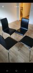 4 st fina läderstolar modern design