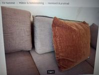 6 stora piffiga & bekväma soffkuddar