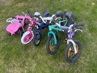 Barncyklar 2-7 år Specialized, Monark, Bobbycar springcykel