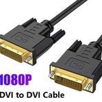 DVI-kabel DVI-D 24+1 / DVI-I 24+5, 1080P, Hane till Hane 1M 