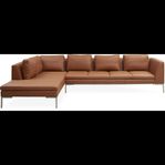 Hörnsoffa Savoy Cognac semianilin läder