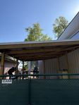 skärmtak, carport/ början på ett uterum