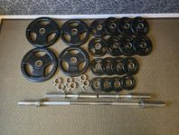Skivstångset, hantelset, viktpkt 125 kg, (50mm)