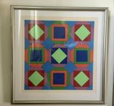 VICTOR VASARELY. Färglitografi. 