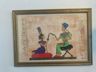 Tavla föreställande "Drottning Nefertiti häller upp vin..