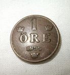 1899 Mynt 1 öre Oscar II 