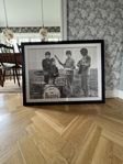  Svartvit inramad Beatles-poster 