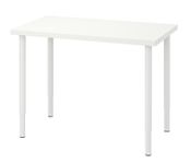 Linnmon (IKEA) bordsskiva och OLOV justerbara ben