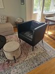 Ekerö fåtölj Ikea svart skinn