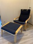 Fåtölj med fotpall Poäng från Ikea