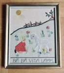 Textiltavla 1942 Elsa Beskow-motiv