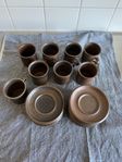 Ruska Ulla Procopé kaffekoppar med fat 