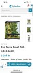 Terrarie exoterra med lampa och skärm
