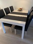 Köksstolar i svart konstläder - som nya 