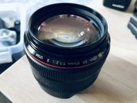 Canon 85mm 1:2, L USM II EF i nyskick