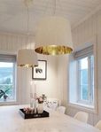 Kartell Taklampa Gè Pendel, Vit / Guld