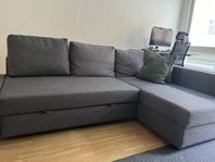 Corner sofa-bed grey