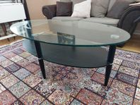 Soffbord i Glas, Trä. Längd/ Bredd/ Höjd: 140/80/50 cm