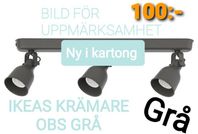 IKEA KRÄMARE spotlight i grå färg. Ny i kartong. 