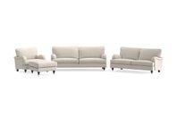 Howard 3-sits, 2-sits soffor och fåtölj med fotpall