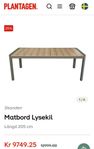 Nytt matbord uteplats