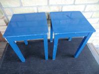 2 bord pallar pall träbord träpall retro 1960-1970-tal 