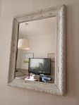 vit shabby chic spegel