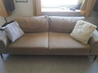 Mio Sierra 3-sits soffa, beige sammet