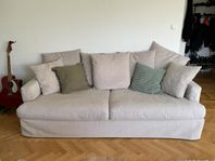 Beige 3-sits soffa