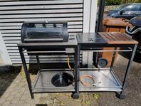 Gasolgrill med kokplatta