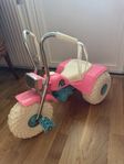 Barncykel/trehjuling - Rosa motorcykel i plast