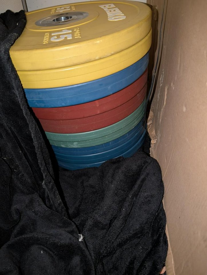 Skivstångsset med bänk och di...