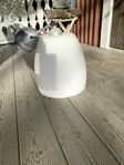 Stor vit frostat glas taklampa