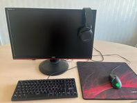 Komplett gaming-paket – Skärm, headset, mus & tangentbord