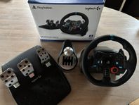 Logitech G29 Driving Force + Thrustmaster TH8A växelspak
