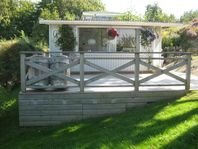 Husvagn på Löfgrens camping i Lysekil (säsongsplats)