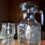 2st nya set glas & tillbringare 60-tal Sangria Brigitte
