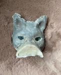 Grå therian varg mask