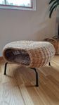 GAMLEHULT IKEA - Footstool with storage, rattan/anthracite 