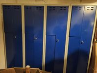 Klädskåp Z, blå/grå, 4 dörrar x2st